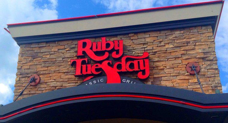 Ruby Tuesday tariflerinin bir kopyasını nasıl alıyorsunuz?